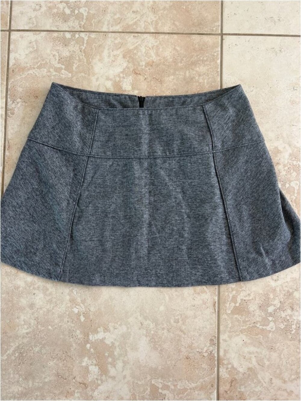 size large charcoal gray mini skirt